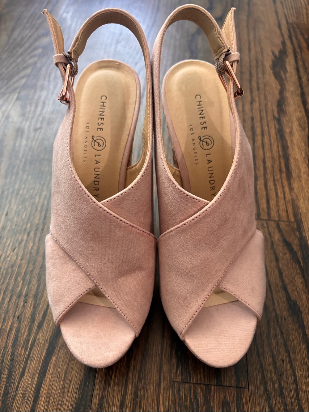 Chinese laundry, blush, pink wedges